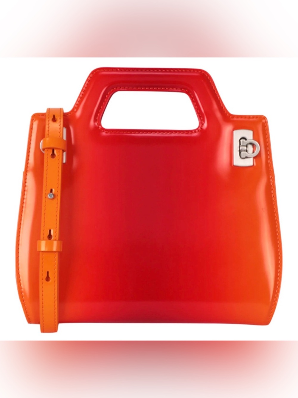 FERRAGAMO Mini Wanda Handbag Crossbody Bag New $2100 Ombré Orange!! Rare